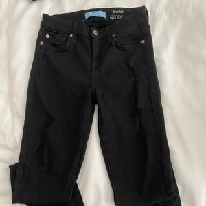 SEVENS Black Ankle Skinny Jean